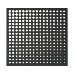Panneau décoratif Moon anthracite - 1 m carré en résine polypropylène - fixé au mur - Nortene
