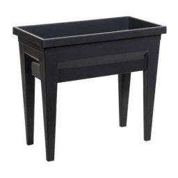 Espace potager avec table City Veg&Table - 73 x 38,5 x h 68 cm - 57 l - Gris anthracite - EDA