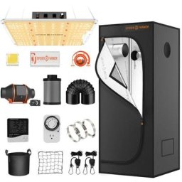 SF1000 led élèvent la lumière + 70x70CM Kits de tente de culture Systèmes de filtre à charbon