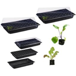 Mini serre, lot de 2, pour l'intérieur, 50 plantes, couvercle, semis, terrasse, balcon, plastique,