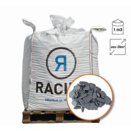 Paillage minéral ardoise grise calibre 40/70 Big bag 800 litres pour 20m2