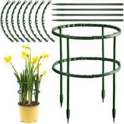 Kit de 10 Tuteur Plante Supports pour Plantes Grimpantes et Fleurs Vert Aidez Vos Plantes à Pousser