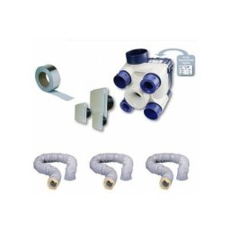 Soler Et Palau - Kit vmc à hygrostat réglable 603116 unelvent complet avec gaines isolées