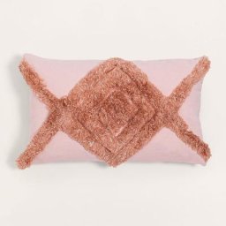 Sklum - Coussin Rectangulaire en Coton (30x50 cm) Takker Style Rose Noisette - Rose Noisette