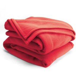 Couverture polaire isba traité non-feu 240x260 cm - Rouge Fraise