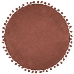 Homemaison - Coussin rond à pompons Terracotta ø 40 cm - Terracotta