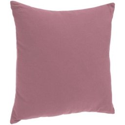 Atmosphera - Coussin carré déhoussable 38x38cm rose tissu en coton - garnissage en polyester