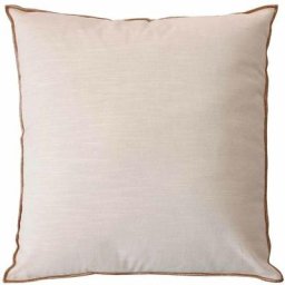 Enjoy Home - Coussin déhoussable 40x40 cm vegetalis coton flammé - ecru finition bourdon doré