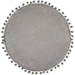 Homemaison - Coussin rond à pompons Gris clair ø 40 cm - Gris clair