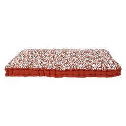 Matelas de sol rectangle à imprimé floral en coton - Orange - l 120 x l 120cm - Livraison gratuite