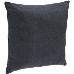 Atmosphera - Coussin carré déhoussable 38x38cm gris foncé tissu en coton - garnissage en polyeser