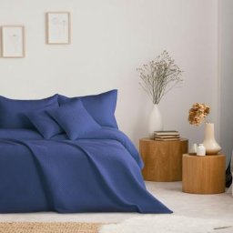 Couvre-lit Bleu Foncé 170X210 - bleu foncé