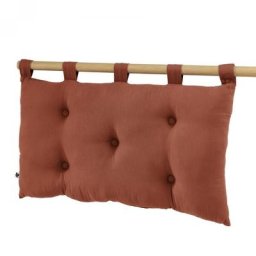 1001kdo Hygiene&beaute - Tête de lit 5 boutons avec passants Gaze de coton 50 x 80 cm Terracotta