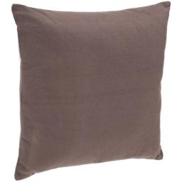Atmosphera - Coussin carré déhoussable 38x38cm taupe - tissu en coton - garnissage en polyeser