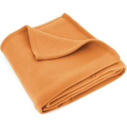 Couverture polaire isba traité non-feu 180x220 cm - Orange Miel