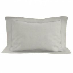 Soleil D'ocre - Taie d'oreiller en coton 57 fils 50x70 cm uni lin, par Ecru