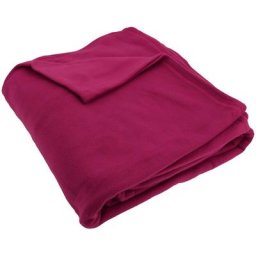 Couverture polaire isba traité non-feu 220x240 cm - Violet Prune