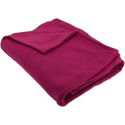 Couverture polaire ISBA traité non-feu 180x220 cm - Violet Prune