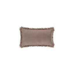 Atmosphera - Coussin franges 30 x 50 cm dhoussable Taupe - Taupe