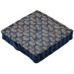 Lovely Casa - Coussin de sol 40x40 cm Greenmood marine coton - Bleu