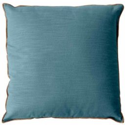 Coussin déhoussable 40x40 cm VEGETALIS coton flammé - LAGON finition bourdon doré