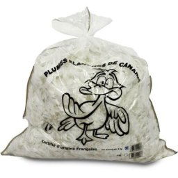 Rembourrage 100% Plumes blanches de canards sac 1 kg - Ecru