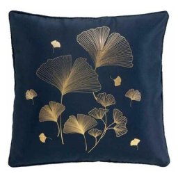 Coussin Déco Imprimé Bloomy 40x40cm Bleu