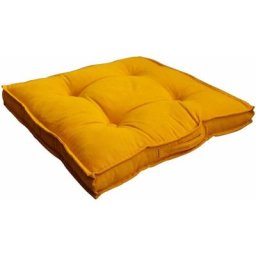 Enjoy Home - Coussin de Sol 50 x 50 x 6 cm lola 100% coton - moutarde