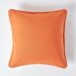 Housse coussin Uni Terracotta - 30 x 30 cm - Terracotta - Homescapes