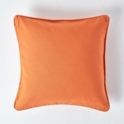 Housse coussin Uni Terracotta - 60 x 60 cm - Terracotta - Homescapes
