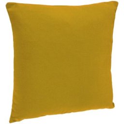 Atmosphera - Coussin déhoussable 38x38cm ocre en coton créateur d'intérieur - Jaune