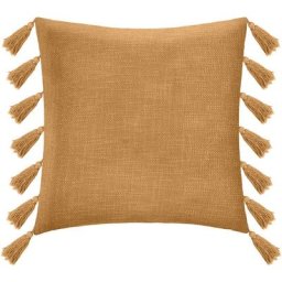 Homemaison - Coussin gypsy avec pompons Ocre 50 x 50 cm - Ocre