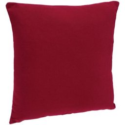 Atmosphera - Coussin carré déhoussable 38x38cm rouge tissu en coton - garnissage en polyester