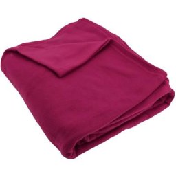 Couverture polaire isba traité non-feu 240x260 cm - Violet Prune