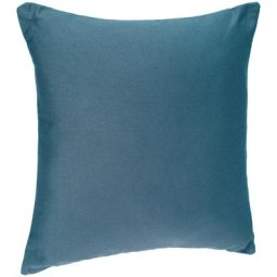 Atmosphera - Coussin déhoussable 38x38cm bleu canard en coton créateur d'intérieur - Bleu canard