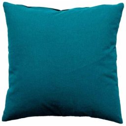 Enjoy Home - Coussin carré déhoussable lola 100% coton fermeture par zip - 40 x 40 cm uni bleu