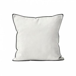Homemaison - Coussin Bohème uni passepoilé Blanc 40 x 40cm - Blanc