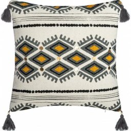 Atmosphera - Housse de coussin Aztque Pampilles 40 x 40 cm