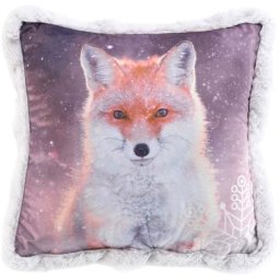 Coussin velours Renard des neiges
