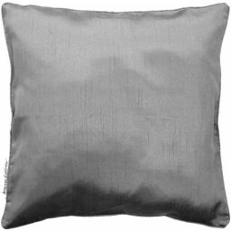 1001kdo Hygiene&beaute - Housse de coussin Polyester Shantung Uni Shana Gris Perle 40 x 40 cm