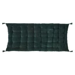 Matelas de sol Night vert cèdre en velours 60x120cm - Atmosphera créateur d'intérieur - Vert cèdre