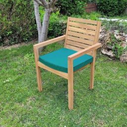 Coussin bleu canard pour fauteuils fixes - Bleu