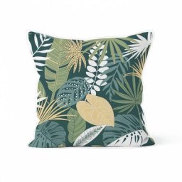 Soleil D'ocre - Coussin pur coton 40x40 cm tanzanie, par Vert