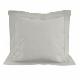 Soleil D'ocre - Taie d'oreiller en coton 57 fils 63x63 cm uni lin, par Ecru