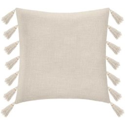Atmosphera - Coussin à pompons Gypsy ivoire 50x50cm créateur d'intérieur - Ivoire