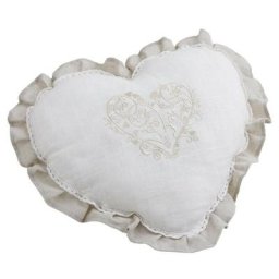 Outils Et Nature - Coussin coeur en lin et coton