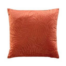 Coussin Déco Velours Analia 50x50cm Terracotta