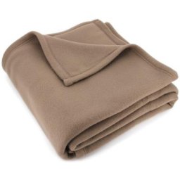 Couverture polaire isba traité non-feu 220x240 cm - Marron Taupe