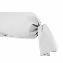 Soleil D'ocre - Taie de traversin, Coton 57 Fils, Blanc, par 45 x 185 cm - Blanc