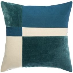 Homemaison - Coussin déhoussable esprit graphique Bleu 40 x 40cm - Bleu